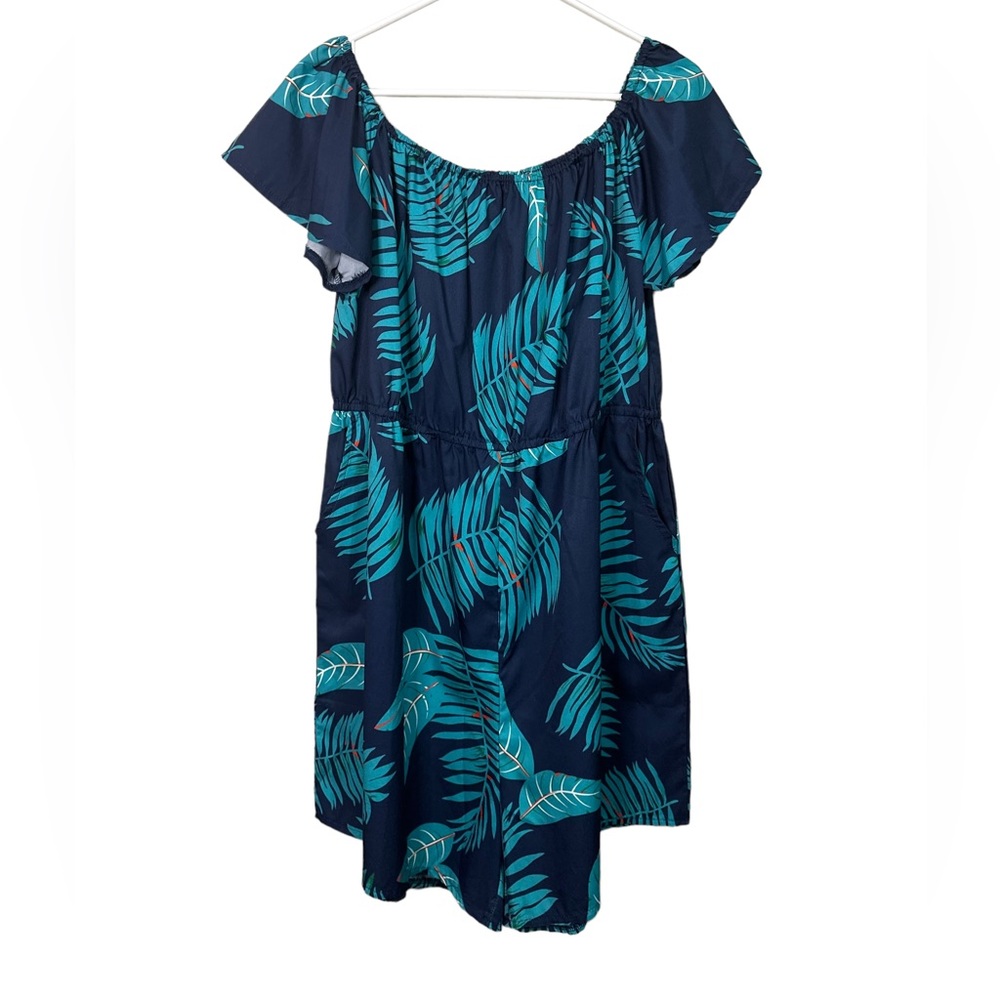 Handemaid Teal and Blue Romper Large - Picture 1 of 7